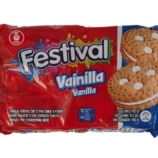 Cremegefüllte Kekse mit Vanillegeschmack Festival 403g.