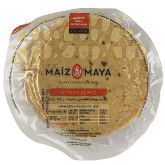 Tortilla de Maíz 10cm; 500g Maíz Maya.